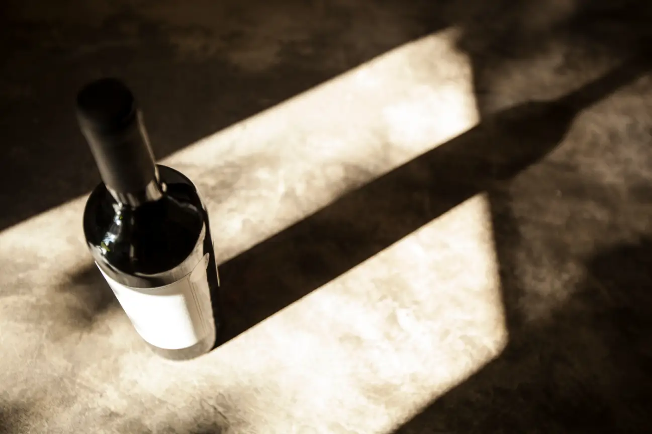 Bouteille de vin grand cru