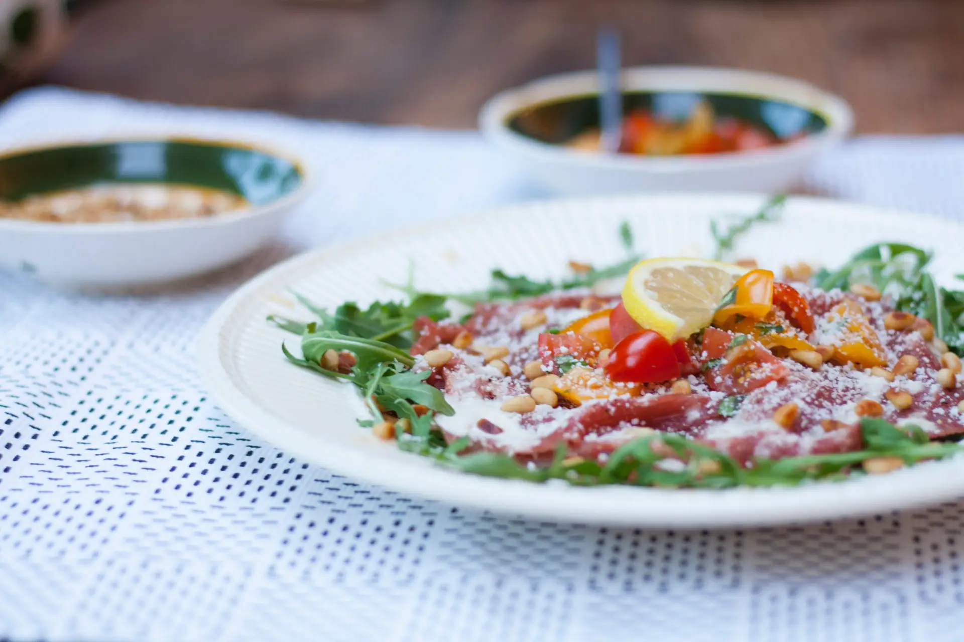 Menu Gastronomique Carpaccio de Bœuf